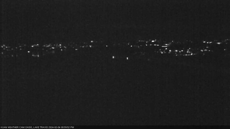 Lake Travis webcam, February 4, 2024 9:00 PM CT