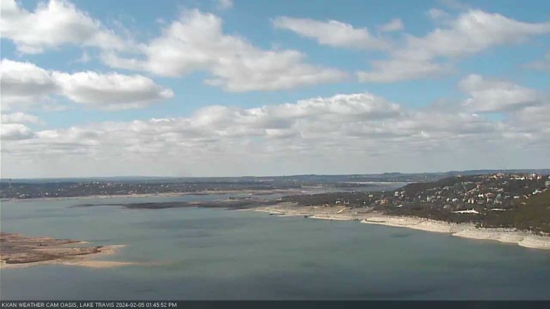 Lake Travis webcam, February 5, 2024 1:45 PM CT