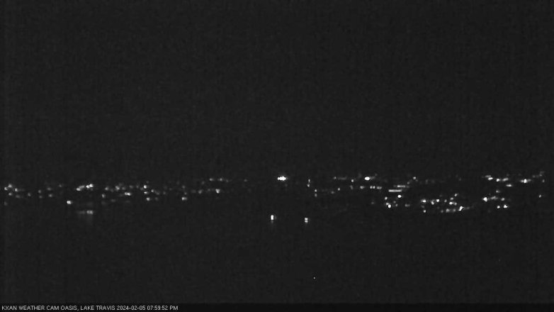 Lake Travis webcam, February 5, 2024 8:00 PM CT