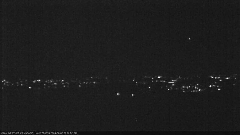 Lake Travis webcam, February 5, 2024 8:25 PM CT