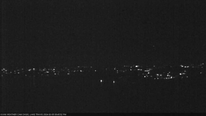 Lake Travis webcam, February 5, 2024 9:45 PM CT