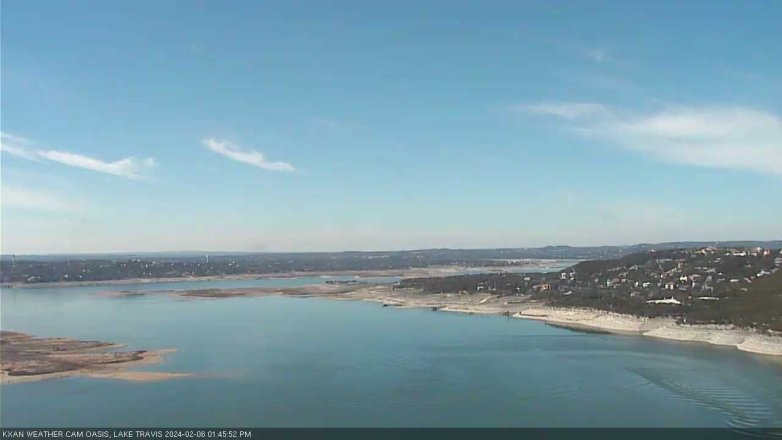Lake Travis webcam, February 6, 2024 1:45 PM CT
