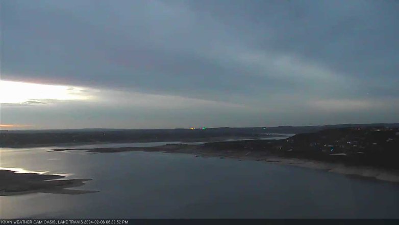 Lake Travis webcam, February 6, 2024 6:25 PM CT