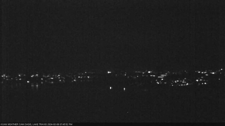 Lake Travis webcam, February 6, 2024 7:45 PM CT