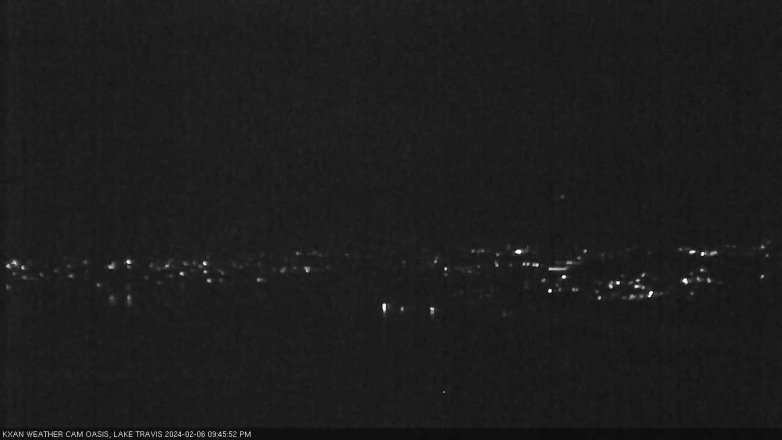 Lake Travis webcam, February 6, 2024 9:45 PM CT