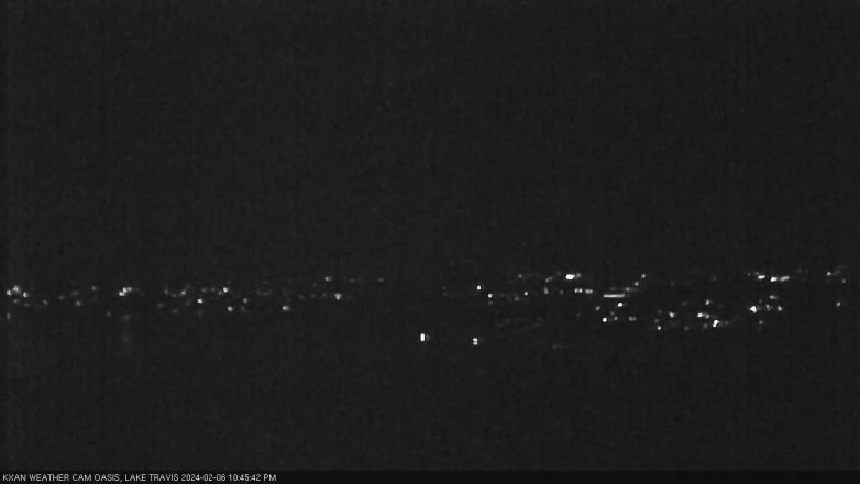 Lake Travis webcam, February 6, 2024 10:45 PM CT