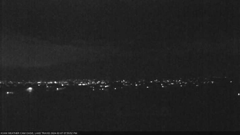 Lake Travis webcam, February 7, 2024 8:00 PM CT
