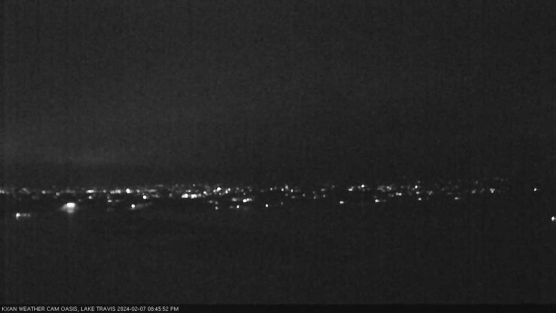 Lake Travis webcam, February 7, 2024 8:45 PM CT