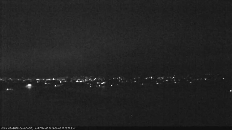 Lake Travis webcam, February 7, 2024 9:25 PM CT
