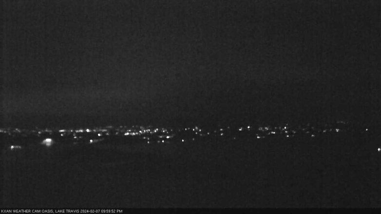 Lake Travis webcam, February 7, 2024 10:00 PM CT