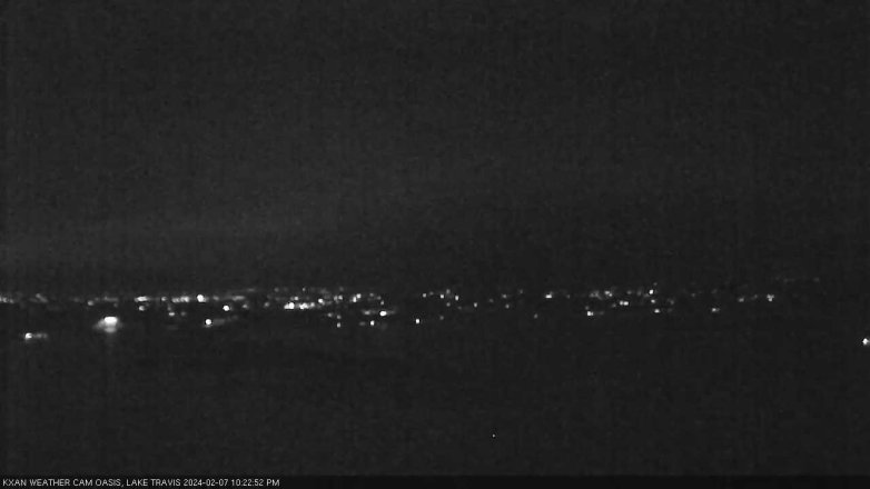 Lake Travis webcam, February 7, 2024 10:25 PM CT