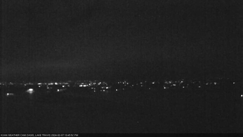 Lake Travis webcam, February 7, 2024 10:45 PM CT