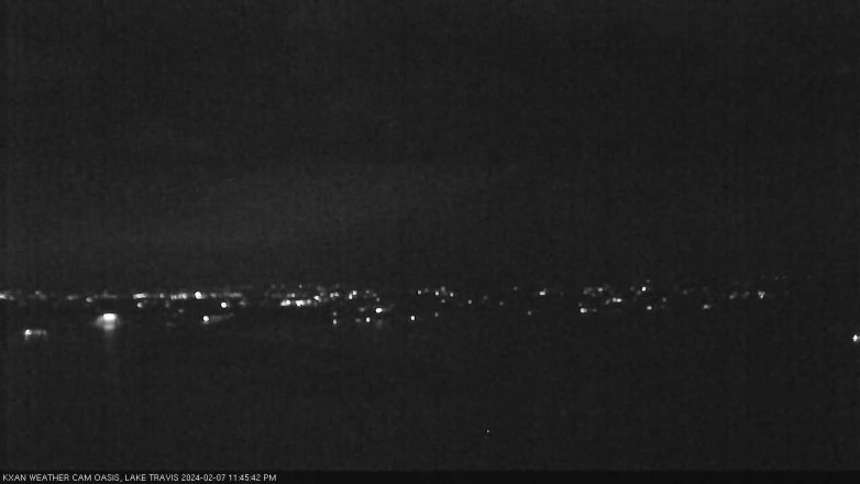 Lake Travis webcam, February 7, 2024 11:45 PM CT