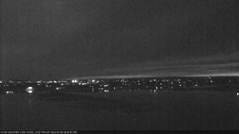 Lake Travis webcam, February 8, 2024 6:45 PM CT