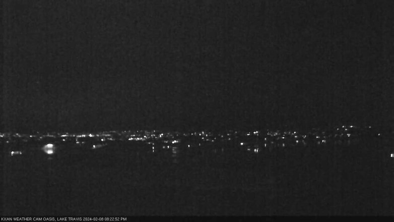 Lake Travis webcam, February 8, 2024 8:25 PM CT