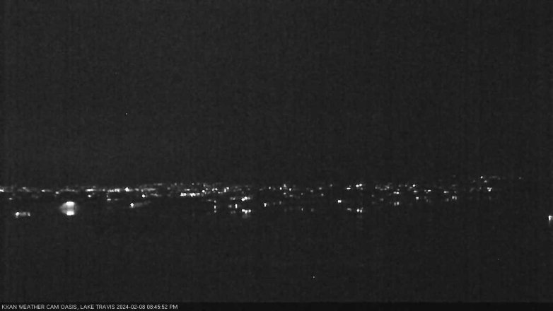 Lake Travis webcam, February 8, 2024 8:45 PM CT