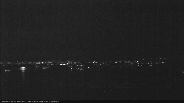 Lake Travis webcam, February 8, 2024 10:00 PM CT
