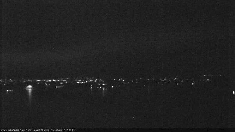 Lake Travis webcam, February 8, 2024 10:45 PM CT