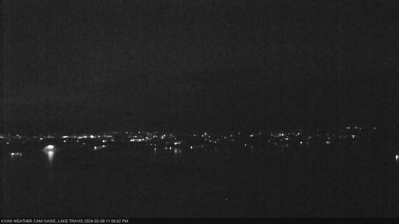 Lake Travis webcam, February 8, 2024 11:00 PM CT