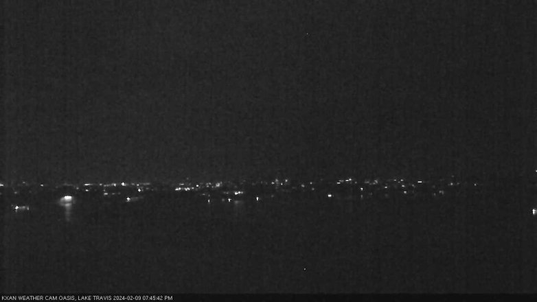 Lake Travis webcam, February 9, 2024 7:45 PM CT
