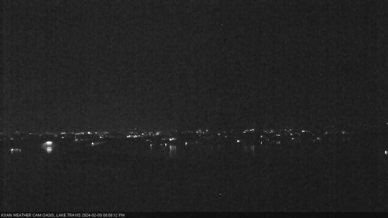 Lake Travis webcam, February 9, 2024 8:00 PM CT