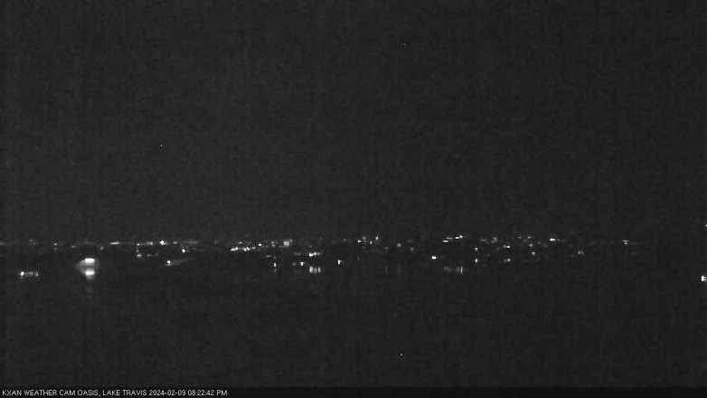 Lake Travis webcam, February 9, 2024 8:25 PM CT