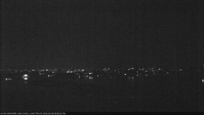 Lake Travis webcam, February 9, 2024 8:45 PM CT