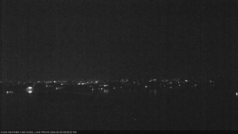 Lake Travis webcam, February 9, 2024 9:00 PM CT