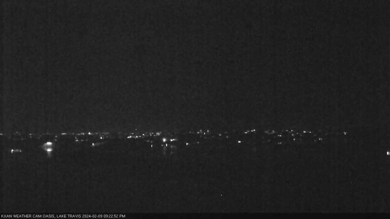 Lake Travis webcam, February 9, 2024 9:25 PM CT