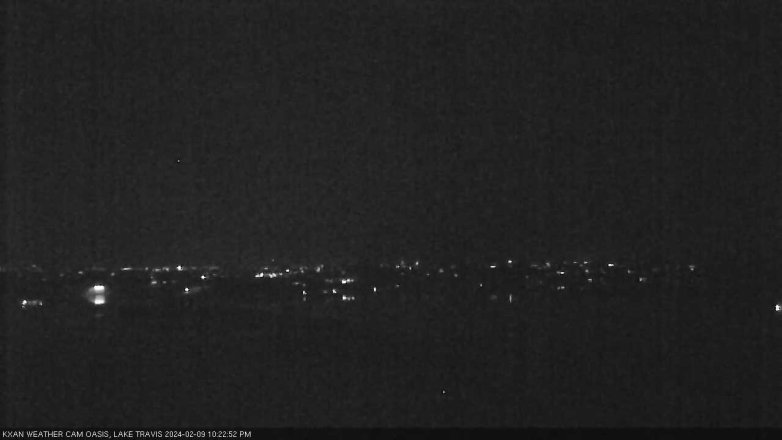 Lake Travis webcam, February 9, 2024 10:25 PM CT