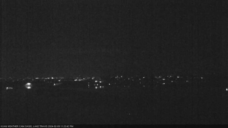 Lake Travis webcam, February 9, 2024 11:25 PM CT