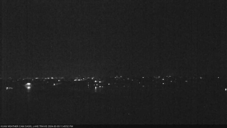 Lake Travis webcam, February 9, 2024 11:45 PM CT