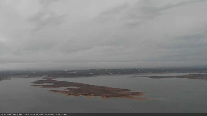 Lake Travis webcam, February 10, 2024 9:00 AM CT