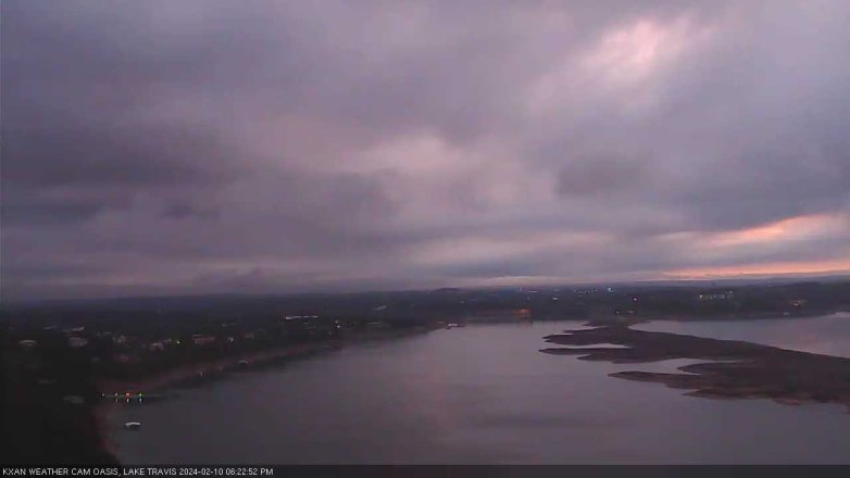 Lake Travis webcam, February 10, 2024 6:25 PM CT