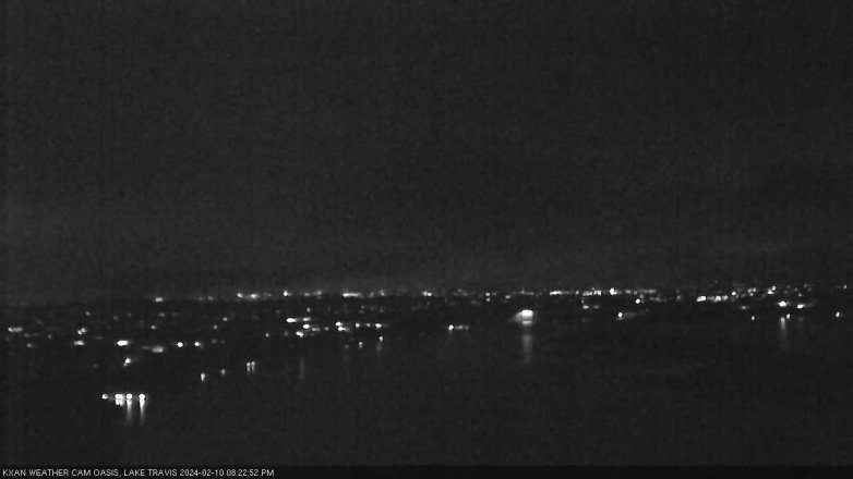 Lake Travis webcam, February 10, 2024 8:25 PM CT