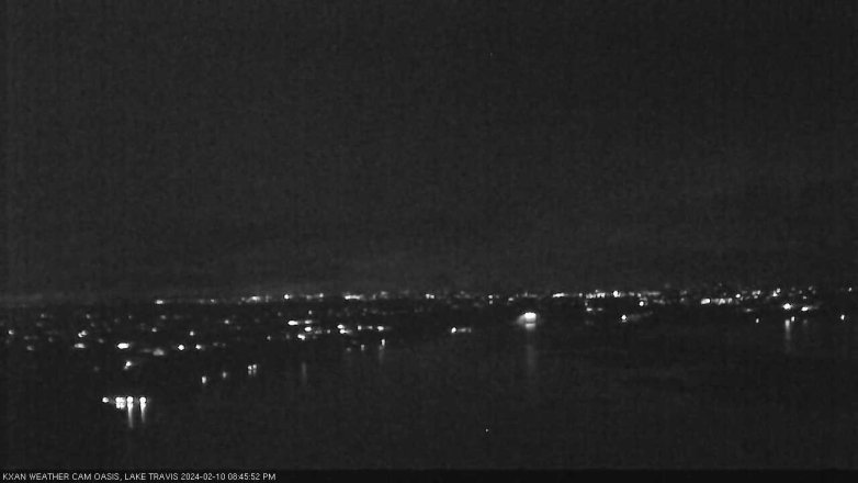 Lake Travis webcam, February 10, 2024 8:45 PM CT