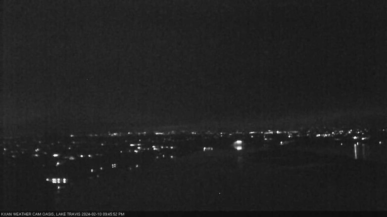 Lake Travis webcam, February 10, 2024 9:45 PM CT