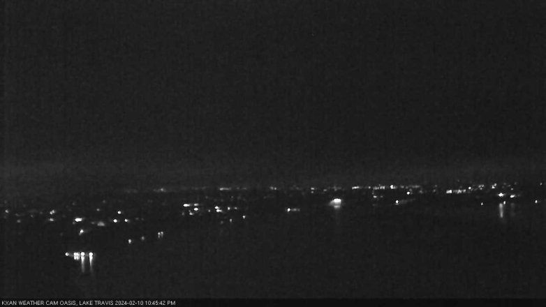 Lake Travis webcam, February 10, 2024 10:45 PM CT