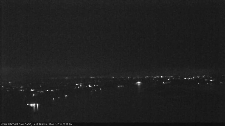 Lake Travis webcam, February 10, 2024 11:00 PM CT