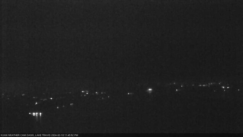 Lake Travis webcam, February 10, 2024 11:45 PM CT