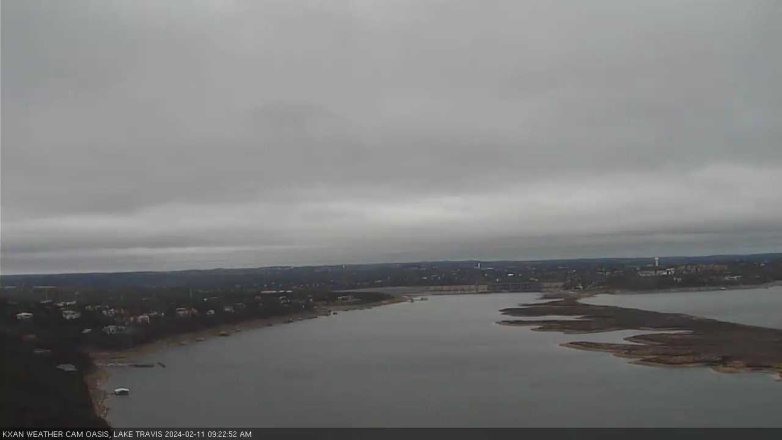 Lake Travis webcam, February 11, 2024 9:25 AM CT