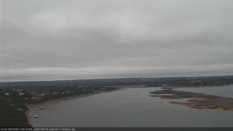 Lake Travis webcam, February 11, 2024 9:45 AM CT