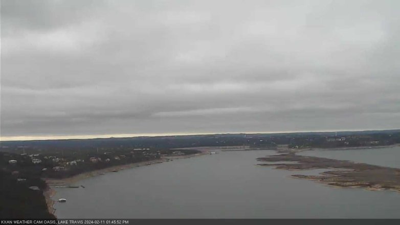 Lake Travis webcam, February 11, 2024 1:45 PM CT