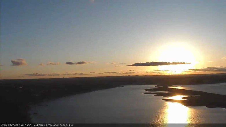 Lake Travis webcam, February 11, 2024 6:00 PM CT