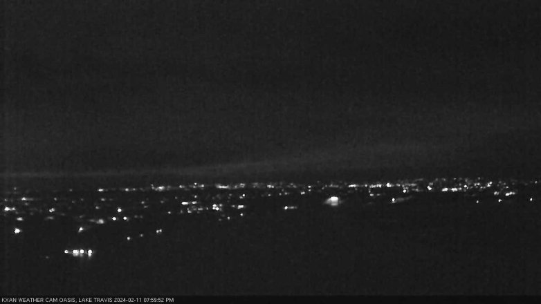 Lake Travis webcam, February 11, 2024 8:00 PM CT