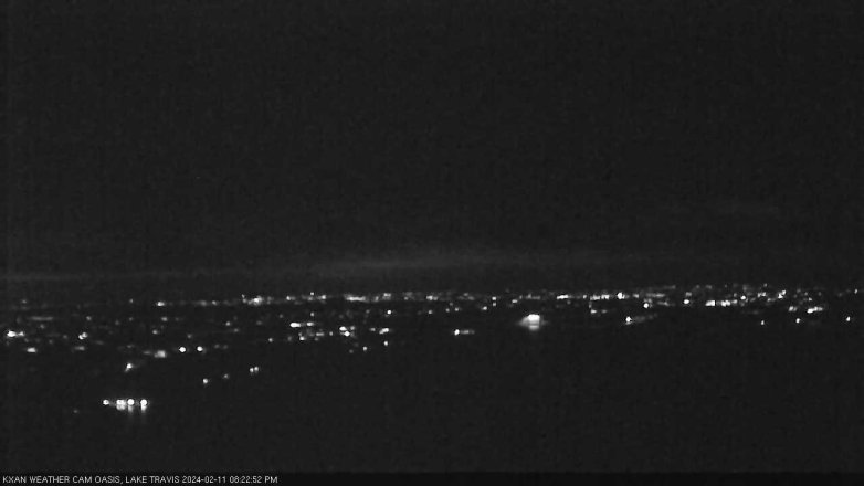Lake Travis webcam, February 11, 2024 8:25 PM CT