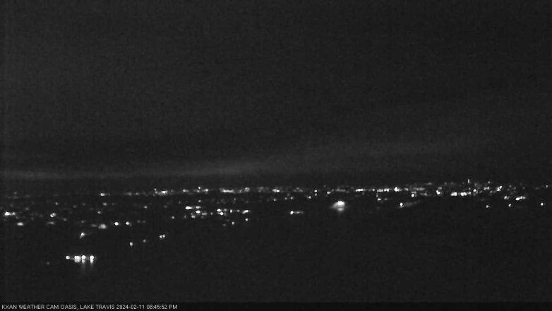 Lake Travis webcam, February 11, 2024 8:45 PM CT