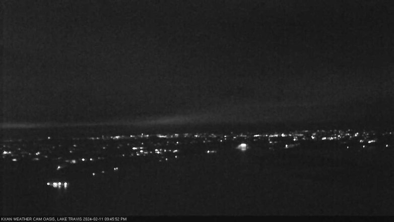 Lake Travis webcam, February 11, 2024 9:45 PM CT
