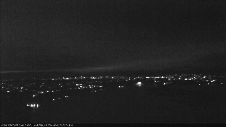 Lake Travis webcam, February 11, 2024 10:00 PM CT