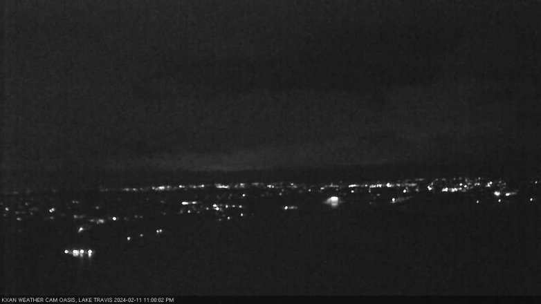 Lake Travis webcam, February 11, 2024 11:00 PM CT